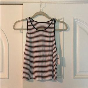 Cropped Stripe Tank Top